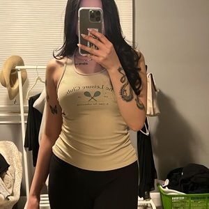 Tan PRETTYLITTLETHING “The Leisure Club” Tank Top